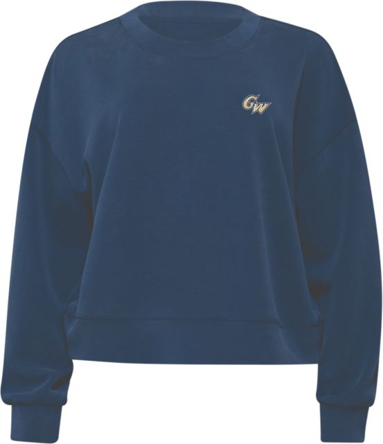 George Washington University Women's Oversized Cropped Crewneck