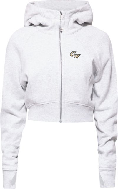 George Washington University Women's Full Zip Cropped Hoodie