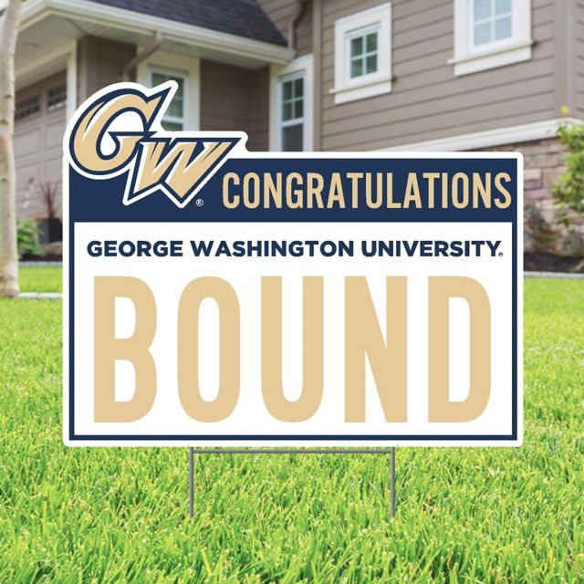 George Washington University Bound 22 x 19 Lawn Sign