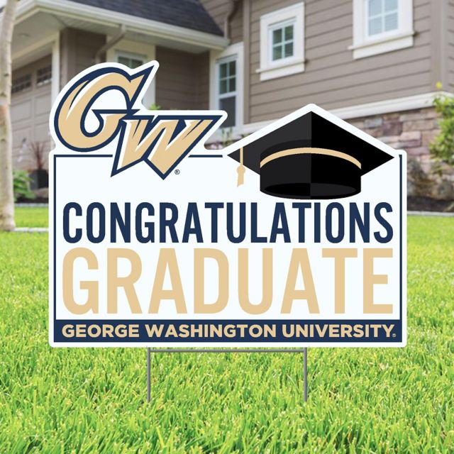 George Washington University Grad Lawn Sign