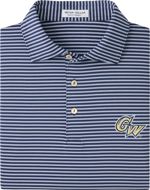George Washington University Tiebreaker Stripe Polo