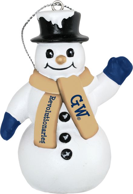 George Washington University Snowman Ornament