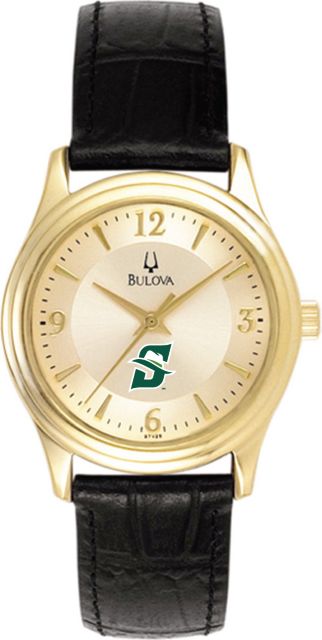 Bulova Ladies' Gold and Leather Watch - ONLINE ONLY