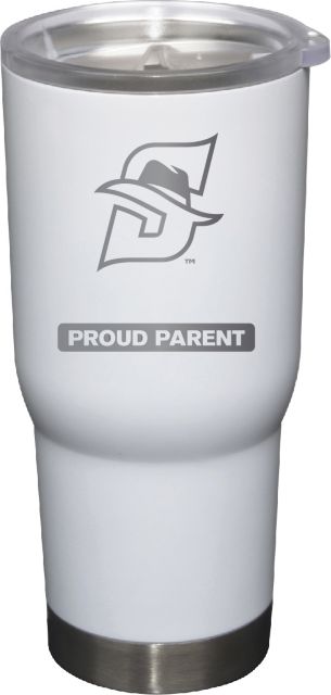 22 oz White Stainless Steel Tumbler Proud Parent