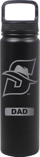 24 oz Matte Black Stainless Steel Water Bottle Dad