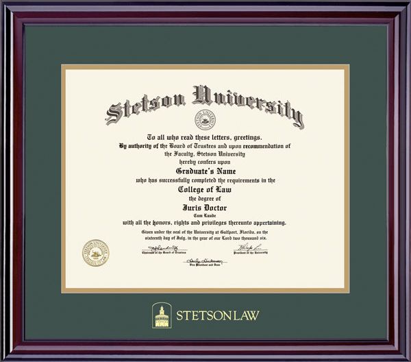 Stetson Law Elite Diploma Frame