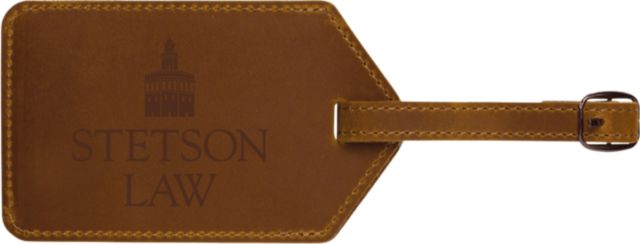 Stetson University Law Crazy Horse Leather Luggage Tag