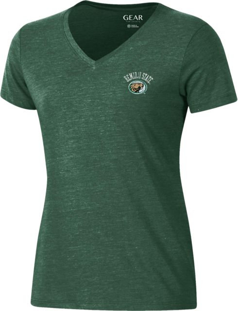 Bemidji State University Beavers Women's Triblend V-Neck Short Sleeve T-Shirt