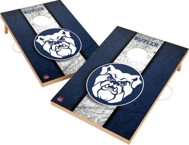 Butler University Blue The Bulldog Logo Cornhole Decal