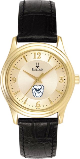 Bulova Ladies' Gold and Leather Watch - ONLINE ONLY