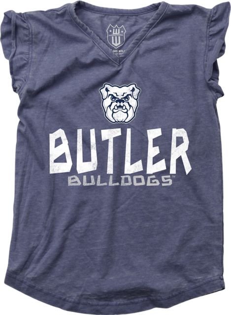 Butler University Bulldogs Toddler Girls Ruffle Short Sleeve T-Shirt