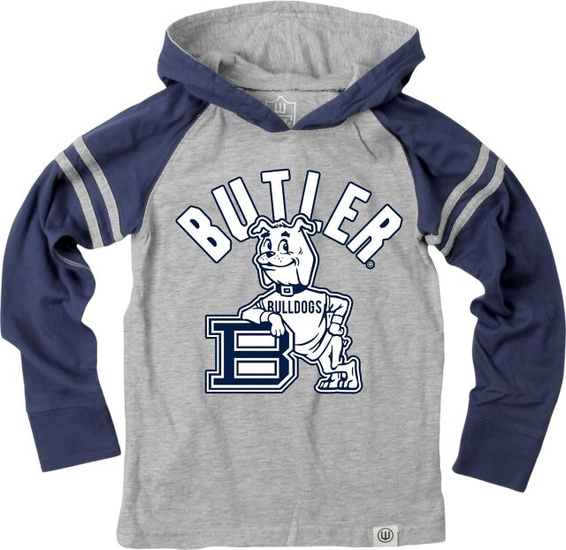 Butler University Bulldogs Toddler Boys Raglan Hooded Long Sleeve Shirt