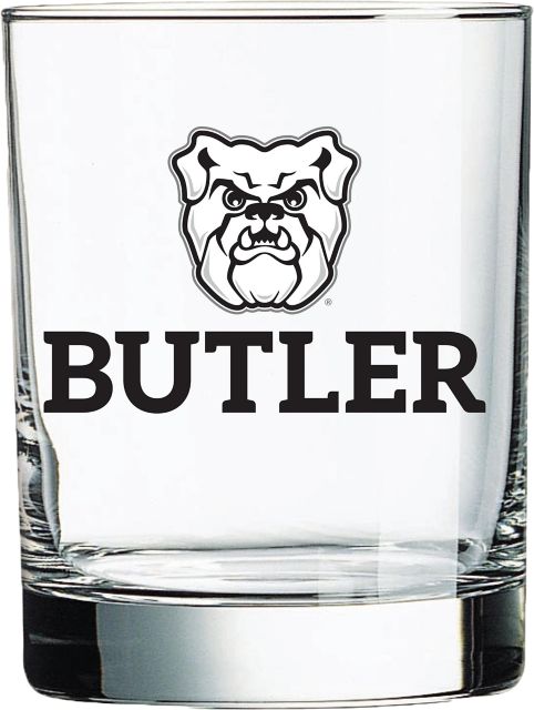 Butler University Bulldogs Double Old Fashioned 14 oz. Glass
