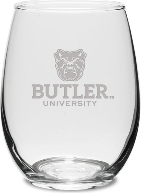 Butler University Bulldogs 15 oz. Stemless Wineglass