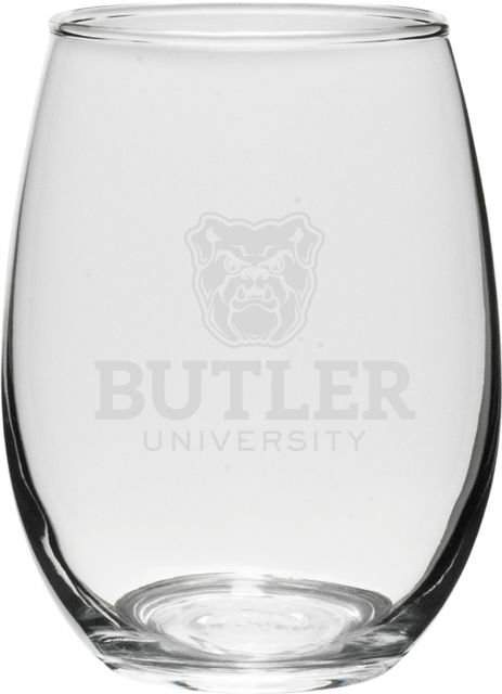 Butler University Bulldogs 21 oz. Stemless Wine Glass