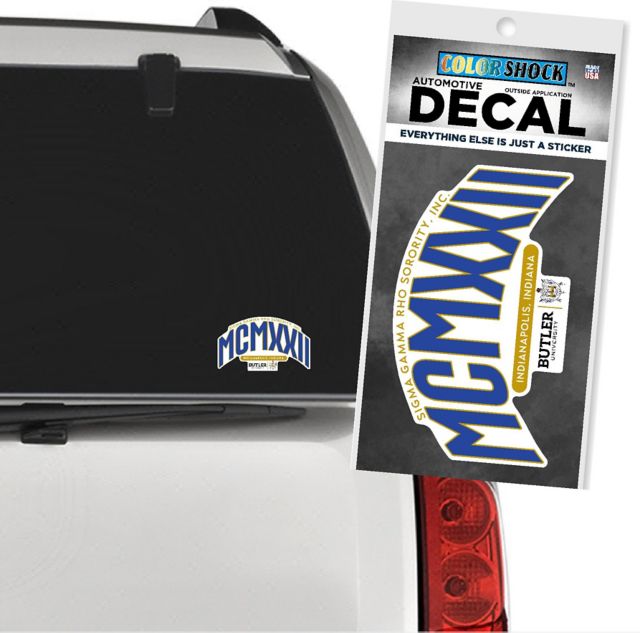 Butler University Sigma Gamma Rho MCMXXII Decal