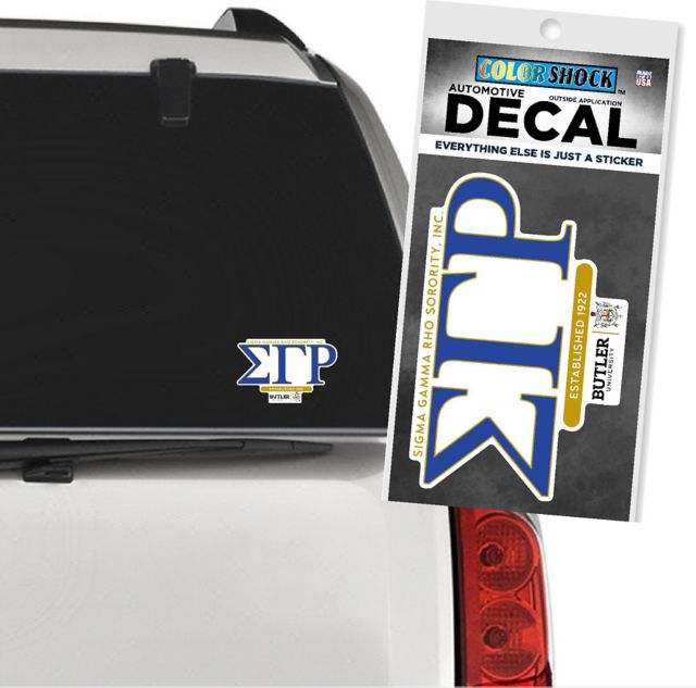 Butler University Sigma Gamma Rho Decal