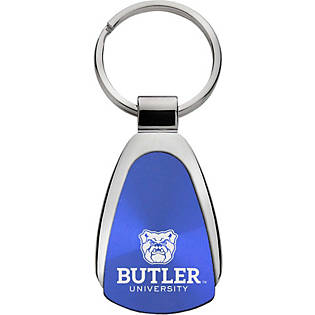 Teardrop Keychain Blue Butler University 