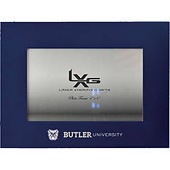 4x6 Brushed Metal Picture Frame Butler University Blue