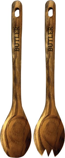 Butler University Teak Fork and Spoon Set