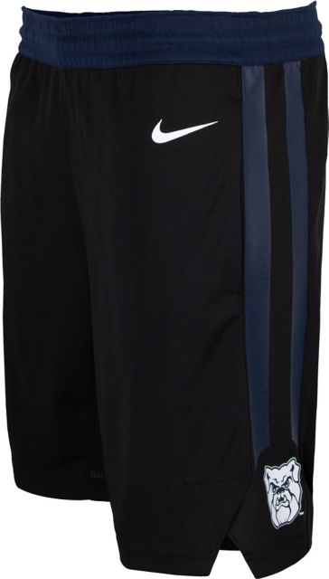 basketball shorts with team logo on front