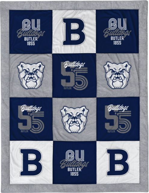 Butler University Blue The Bulldog Logo Cornhole Decal