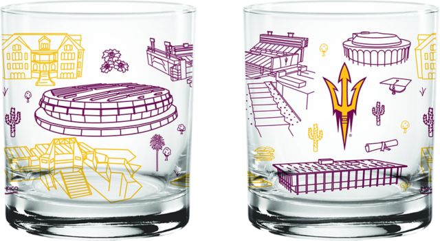 Arizona State University 14 oz. Rocks Glass