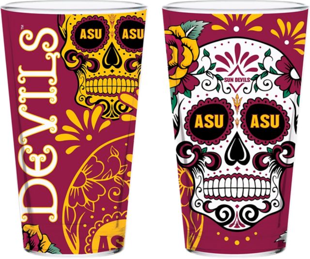Arizona State University Dia De Los Muertos 16oz Pint Glass