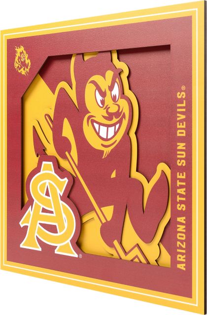 Arizona State University 12'' x 12'' 3D Wall Art