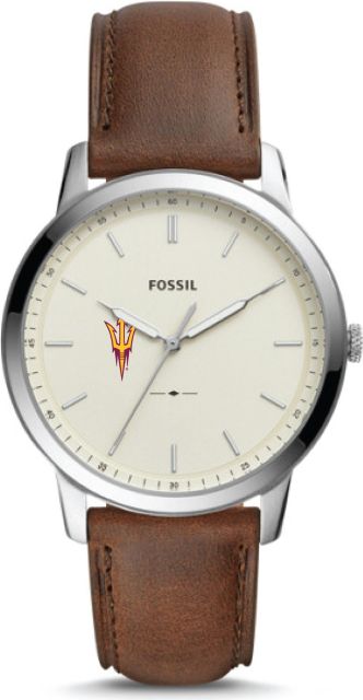 Fossil The Minimalist Three-Hand Brown Leather Watch - ONLINE ONLY