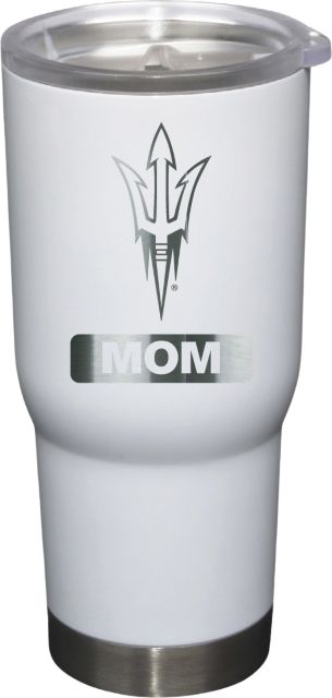22 oz White Stainless Steel Tumbler Mom