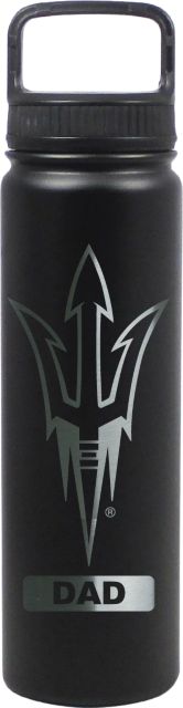 24 oz Matte Black Stainless Steel Water Bottle Dad
