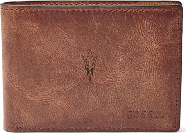 Fossil Leather Derrick Front Pocket Bifold - Brown - ONLINE ONLY