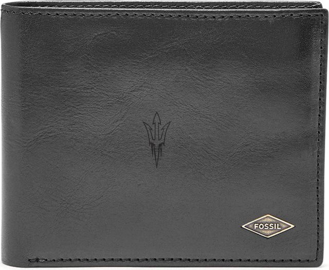 Fossil Leather Ryan RFID Flip ID Bifold - Black - ONLINE ONLY