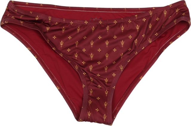 Arizona State University Womens' All Over Printed Team Logo & Fleur Swim Bottom