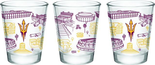 Arizona State University 2 oz. Collector's Glass