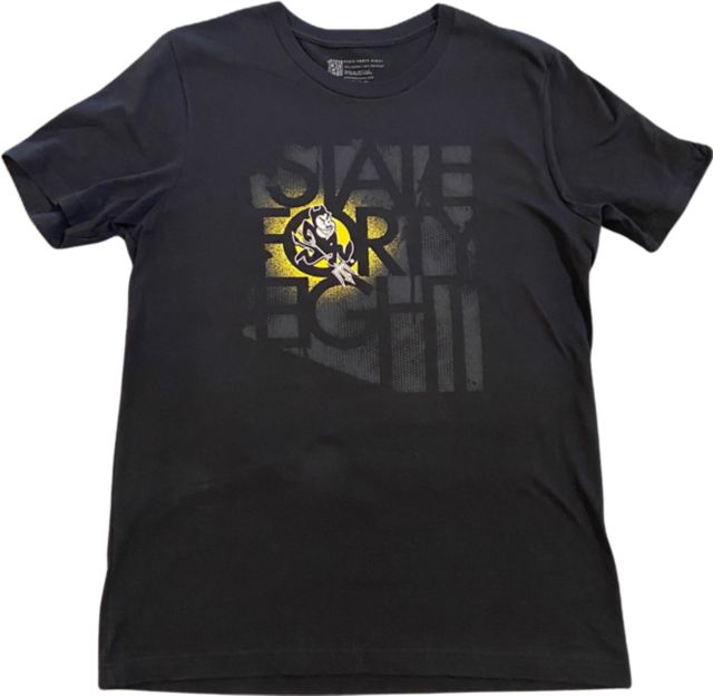 Arizona State University S48 Black Out Sparky Short Sleeve T-Shirt