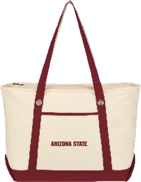 Arizona State University Canvas Zippered Tote Bag