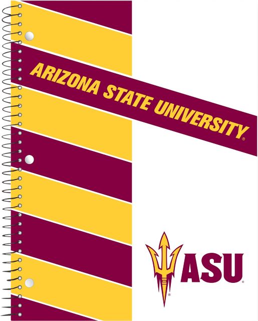 Arizona State University Full color imprinted 1 Subject College Ruled Notebook, 11" x 8.5", 70 Sheets