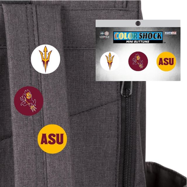 Arizona State University Sun Devils Mini Button 3 Pack