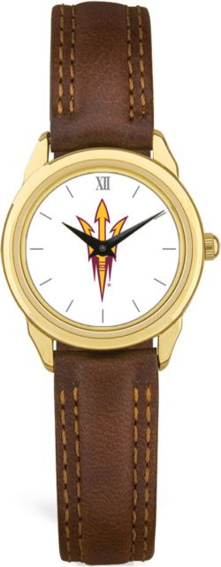 CSI Withomens Browithn Leather Withatch With Colored Medallion - ONLINE ONLY