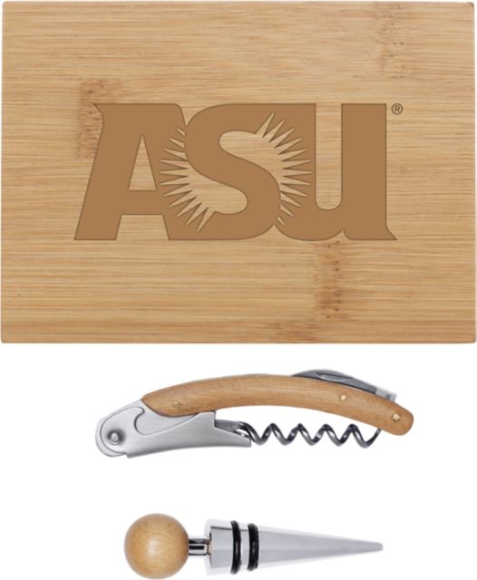 Arizona State University Bamboo Wine Tool Set