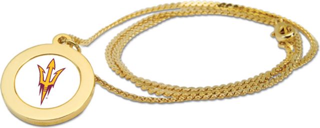 CSI Gold Pendant Necklace With Colored Medallian - ONLINE ONLY
