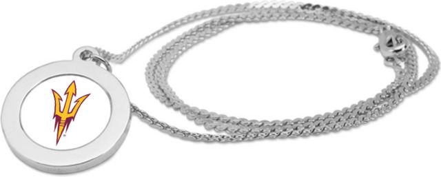 CSI Silver Pendant Necklace With Colored Medallian - ONLINE ONLY