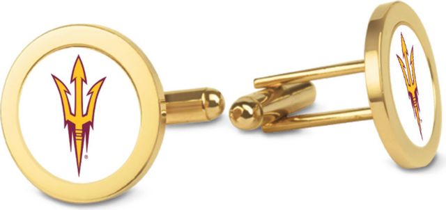 CSI Gold Cufflinks (Gift Boxed) With Colored Medallion - ONLINE ONLY