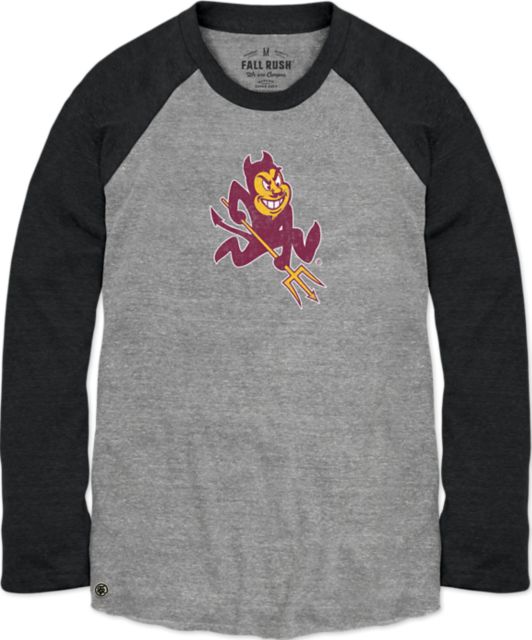 Men's Champion Gray Arizona State Sun Devils Alumni Logo Long Sleeve T-Shirt Size: Large