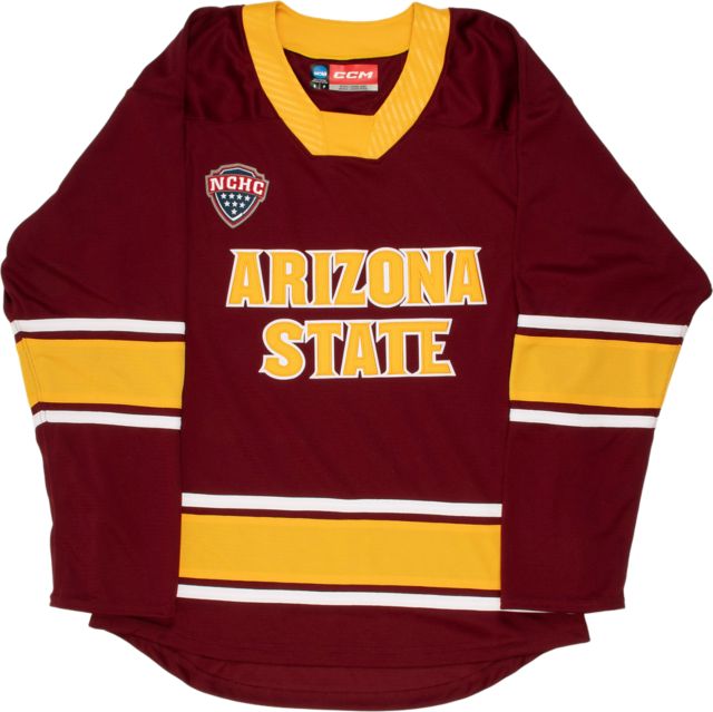 Arizona State University Baseball Full Button Replica Baseball Jersey - GOLD
