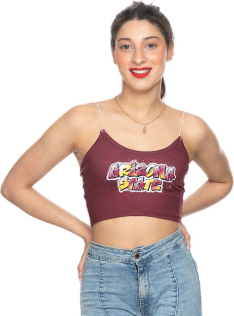 Arizona State University Women's Sun Devils Cropped Skinny Tank Top