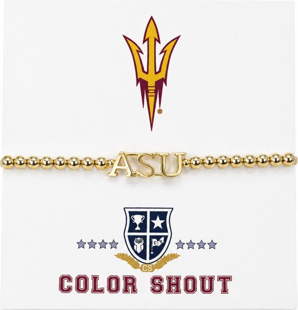 Arizona State University Gold Bead Bracelet