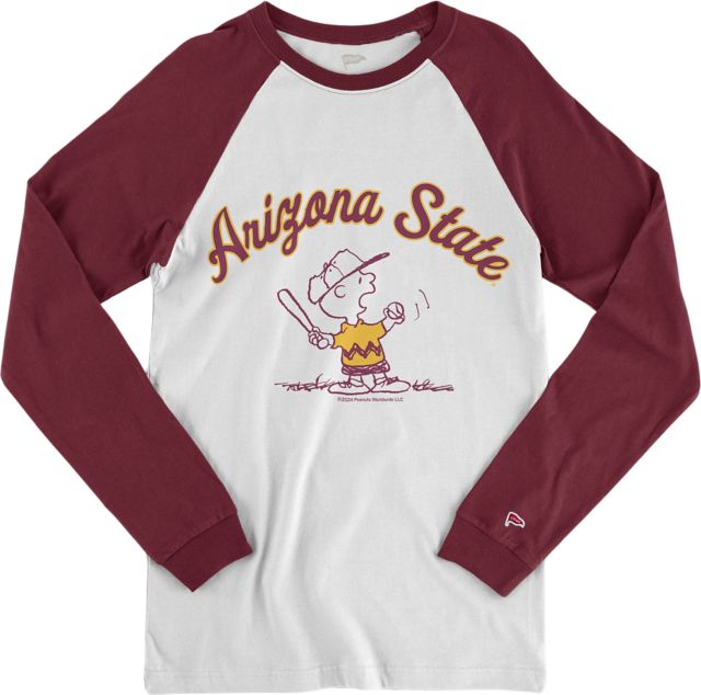 Arizona State University Peanuts Charlie Brown Baseball Tee